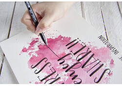 Brushpen Sakura Pigma breed zwart