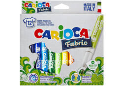Viltstiften Carioca Textiel set à 12 kleuren