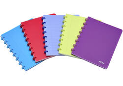 Schrift Atoma A5 ruit 4x8mm 144blz 90gr PP transparant assorti