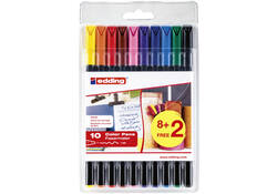 Fineliner edding 1200 fijn assorti set à 8+2 gratis