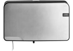 Toiletpapierdispenser QuartzLine Q5 mini jumbo duo zilver 441097