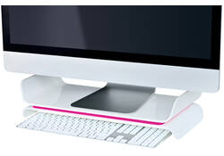 Monitorstandaard Leitz WOW Ergo verstelbaar roze