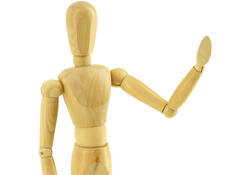 Ledenpop man 30cm ongelakt