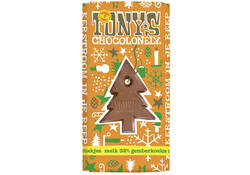 Chocolade Tony's Chocolonely Kerst melk gemberkoekjes 180gr