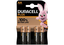 Batterij Duracell Plus 4xAA