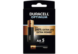Batterij Duracell Optimum 200% 5xAA