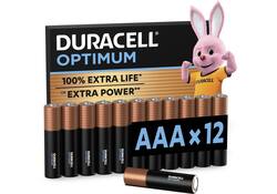 Batterij Duracell Optimum 100% 12xAAA