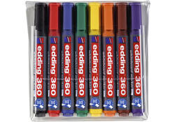 Viltstift edding 360 whiteboard rond 1.5-3mm assorti set à 8 stuks