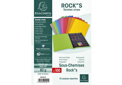 Vouwmap Exacompta ROCK'S A4 80g assorti
