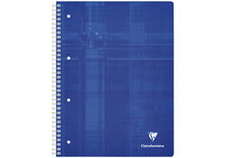Collegeblok Clairefontaine Studium A4+ ruit 5x5mm 4-gaats 80 pagina's assorti