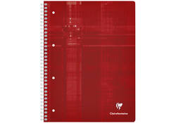 Collegeblok Clairefontaine Studium A4+ ruit 5x5mm 4-gaats 80 pagina's assorti