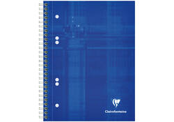 Collegeblok Clairefontaine Studium A5+ ruit 5x5mm 6-gaats 80 pagina's assorti