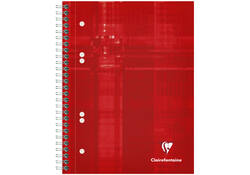 Collegeblok Clairefontaine Studium A5+ ruit 5x5mm 6-gaats 80 pagina's assorti
