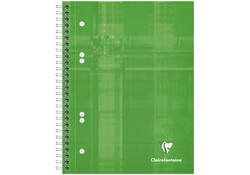 Collegeblok Clairefontaine Studium A5+ ruit 5x5mm 6-gaats 80 pagina's assorti