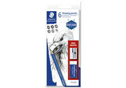 Potlodenset Staedtler Design Journey Lumograph met gratis gum en puntenslijper