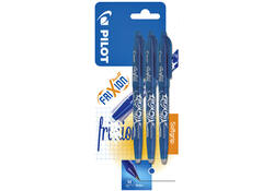 Rollerpen PILOT friXion medium blauw blister à 3 stuks