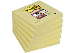 Memoblok Post-it 654 Super Sticky 76x76mm geel