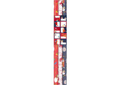 Inpakpapier sint 200x70cm set à 3 rollen + stickervel assorti