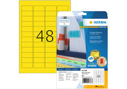 Etiket HERMA 4366 A4 45.7x21.2mm verwijderbaar geel