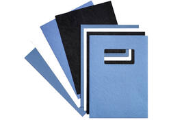 Voorblad GBC A4 lederlook met venster blauw 50stuks