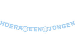 Letterslinger ''Hoera een jongen'' blauw