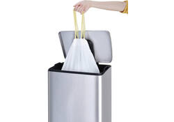 Afvalzak EKO MDPE type B met trekband 40x45cm 7-9L wit