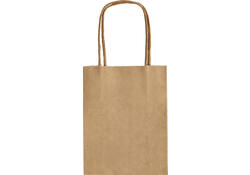 Tas met handvat Folia kraftpapier 125gr 12x15x5.5cm 20 stuks naturel