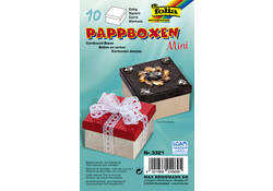 Doos karton Folia mini 7,5x7,5x4,5cm 10 stuks kraft