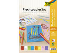 Vlechtpapierset Folia A4 8 designs 24vel inclusief vlechtstroken
