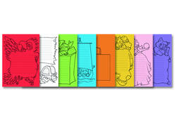 Vlechtpapierset Folia A4 8 designs 24vel inclusief vlechtstroken