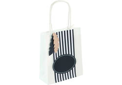 Tas met handvat Folia kraftpapier 110gr 18x21x8cm 20 stuks wit