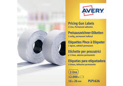 Prijsetiket Avery PLP1626 16mmx26mm permanent wit