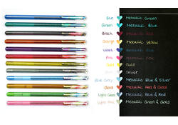 Gelschrijver Pentel K110 Dual medium metallic assorti 8 kleuren