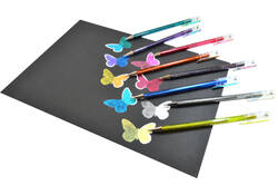 Gelschrijver Pentel K110 Dual medium metallic assorti 8 kleuren