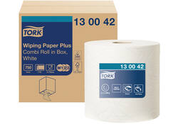 Poetspapier Tork Wiping Plus Combi W1/2/3 multifunctioneel 255m wit 130042