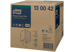 Poetspapier Tork Wiping Plus Combi W1/2/3 multifunctioneel 255m wit 130042