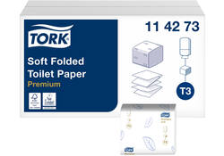Toiletpapier Tork T3 gevouwen Premium Soft 2-laags 30x252vel 114273