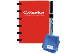 Notitieboek Correctbook A6 lijn 40blz horizon red