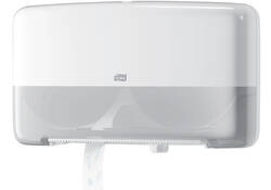 Toiletpapierdispenser Tork Twin Mini T2 Elevation wit 555500