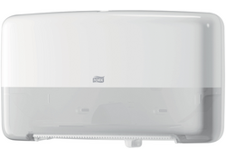 Toiletpapierdispenser Tork Twin Mini T2 Elevation wit 555500