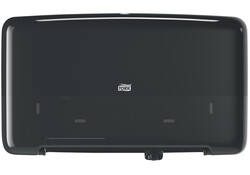 Toiletpapierdispenser Tork Twin Mini T2 Elevation zwart 555508