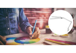 Werkpleklamp MAUL Craft duo LED tafelklem dimbaar wit
