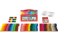 Kleurstift Faber-Castell Connector assorti koffer à 60 stuks
