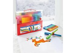 Kleurstift Faber-Castell Connector assorti koffer à 60 stuks