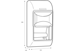 Dispenser Katrin 104452 toiletpapier standaard zwart