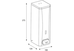 Dispenser Katrin 982517 zeepdispenser Metaal wit