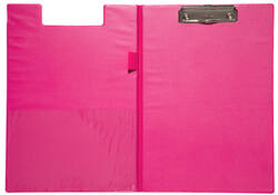 Klembordmap MAUL A4 staand met penlus PVC neon roze