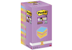 Memoblok Post-it Super Sticky 654 76x76mm color