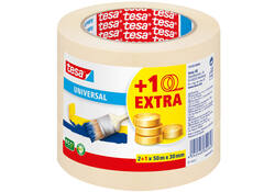 Afplaktape tesa® Economy 50mx30mm geel 2+1