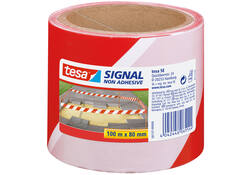 Waarschuwings- en markeerlint tesa® Signal 100mx80mm rood-wit